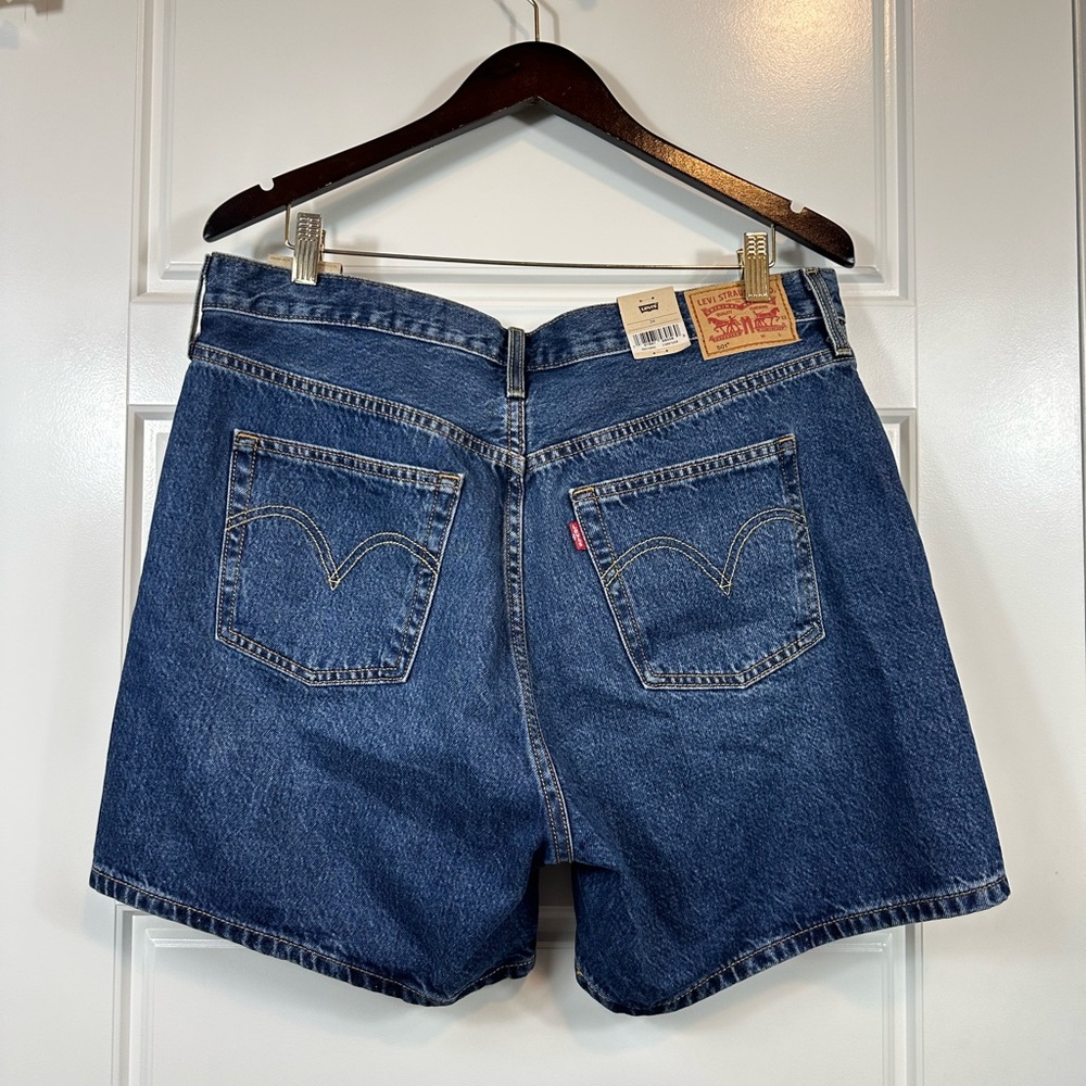 Levi's Mid Wash Blue Jean Shorts - Picture 7 of 14